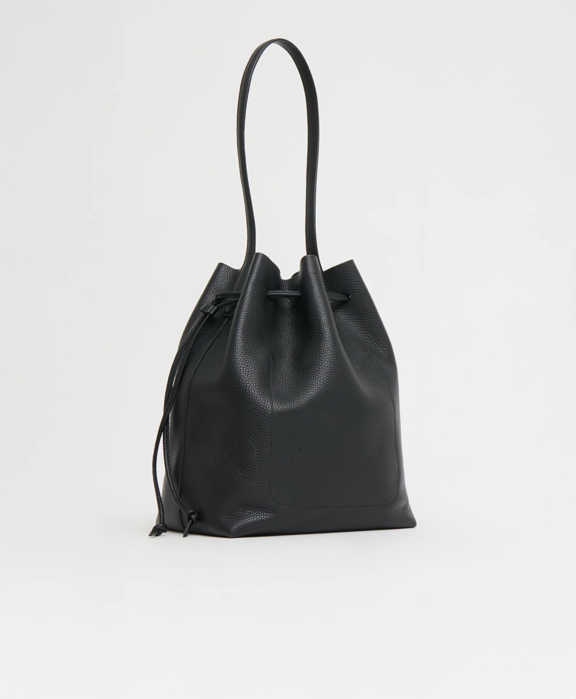 Drawstring Cabas - Black - Image 3