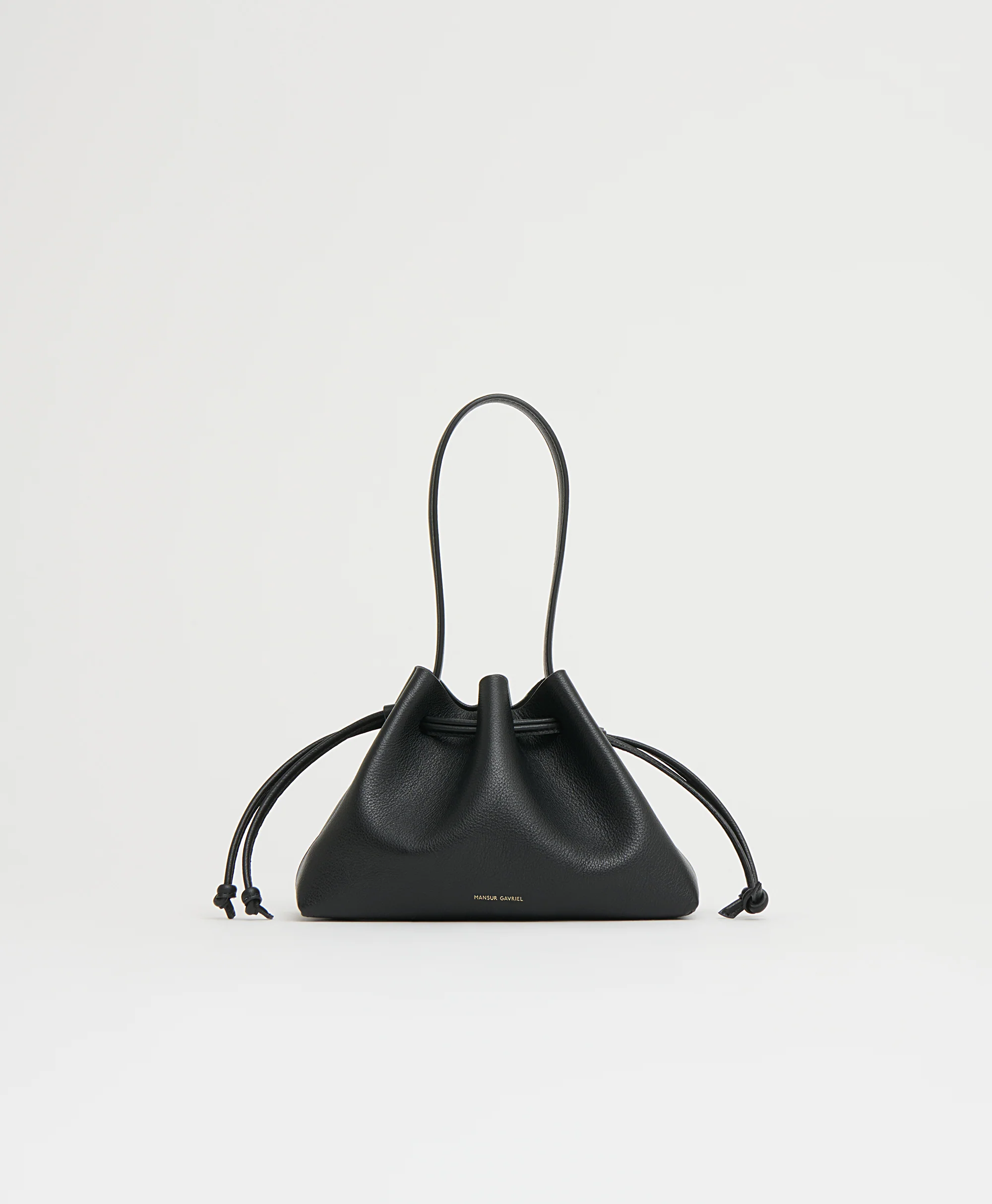 Drawstring Pouchette - Black