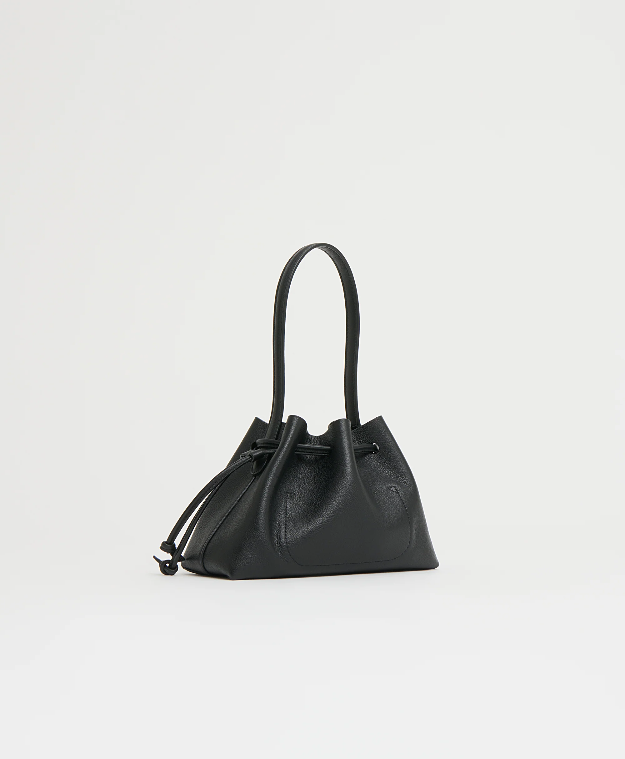 Drawstring Pouchette - Black - Image 3