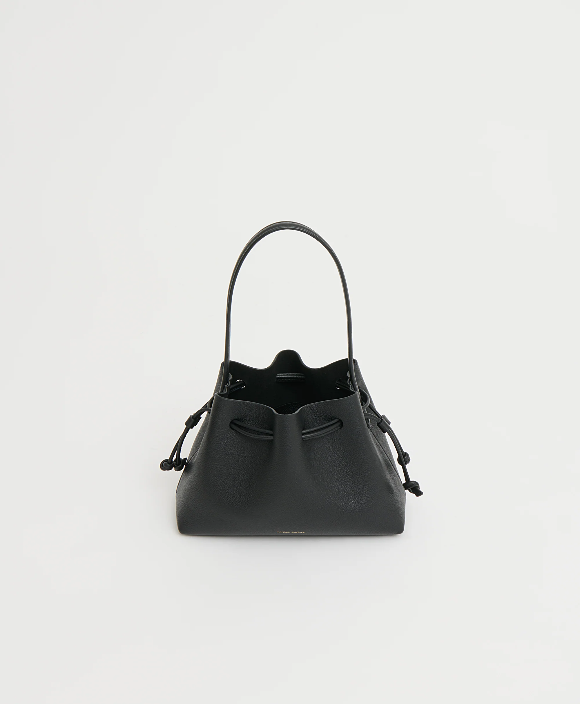 Drawstring Pouchette - Black - Image 4