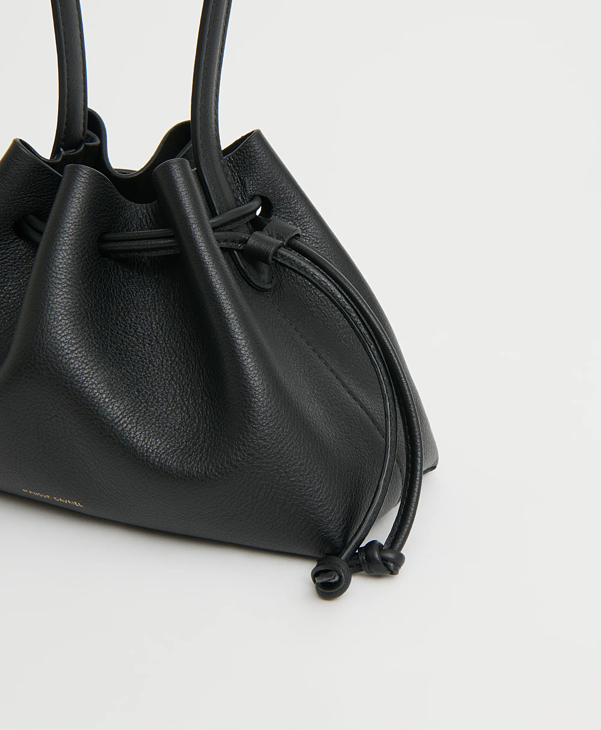Drawstring Pouchette - Black - Image 5