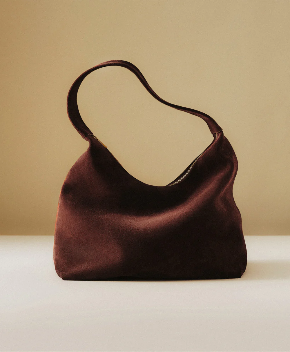Maxi Candy Hobo - Chocolate Suede - Image 6