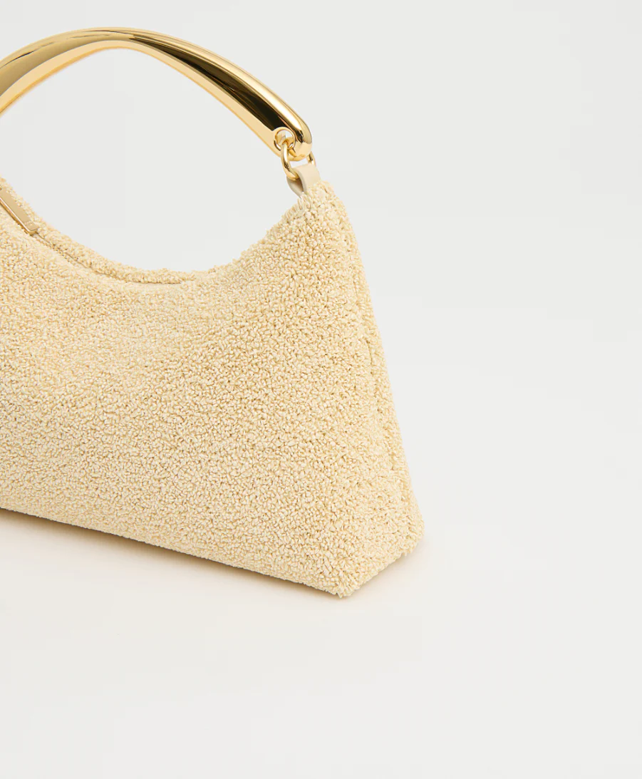 Metal Handle Rhea - Jasmine Textured Raffia - Image 4
