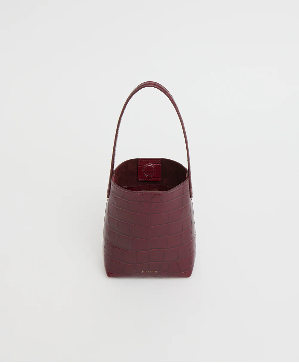 Mini Everyday Cabas - Oxblood Croc - Image 4