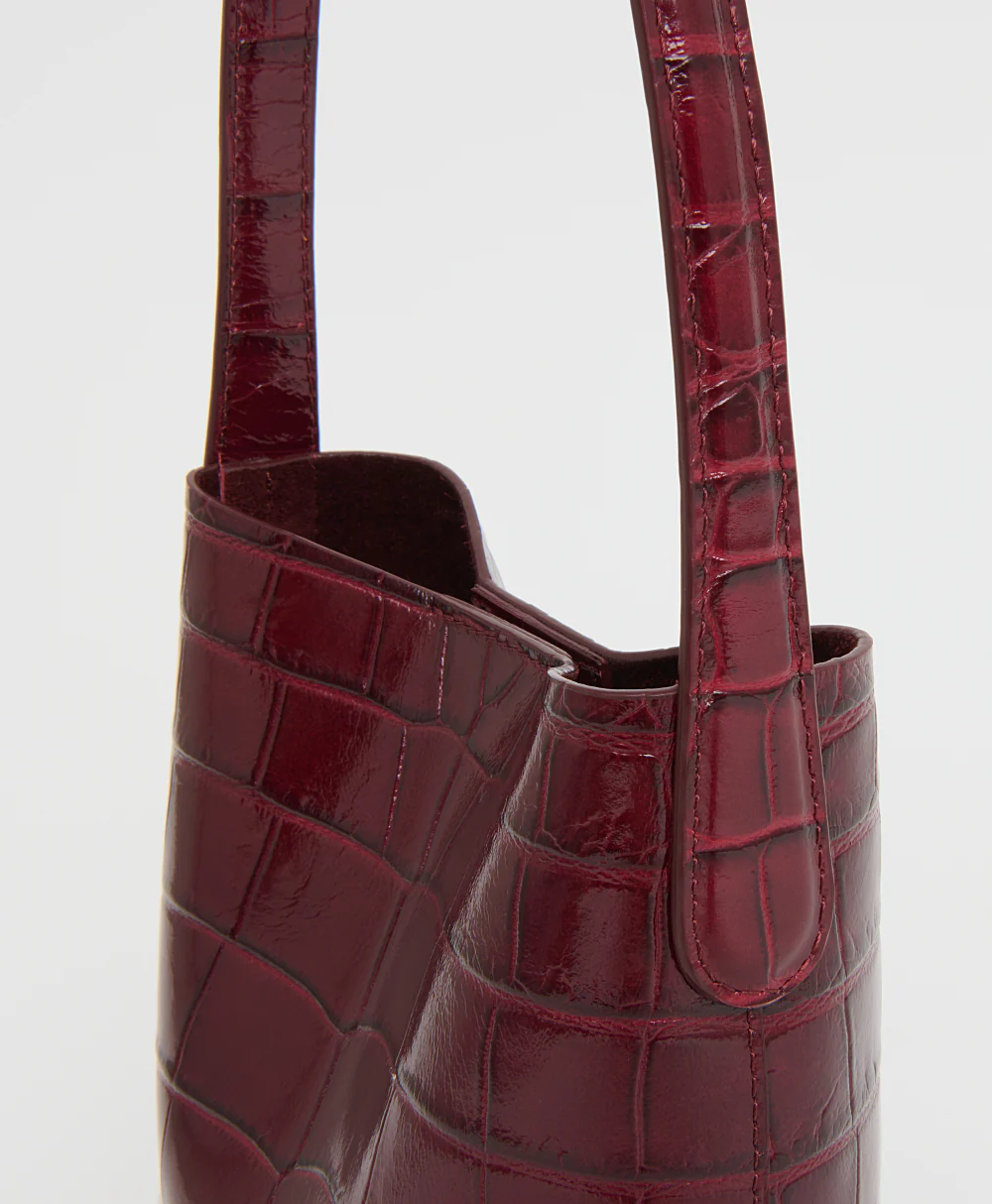 Mini Everyday Cabas - Oxblood Croc - Image 5