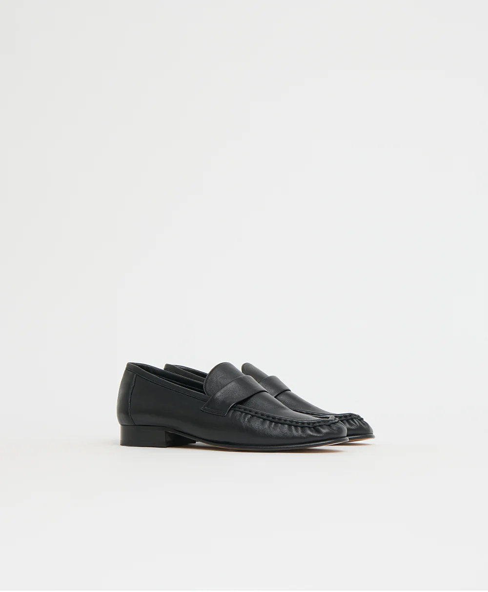Ruched Loafer - Black - Image 3