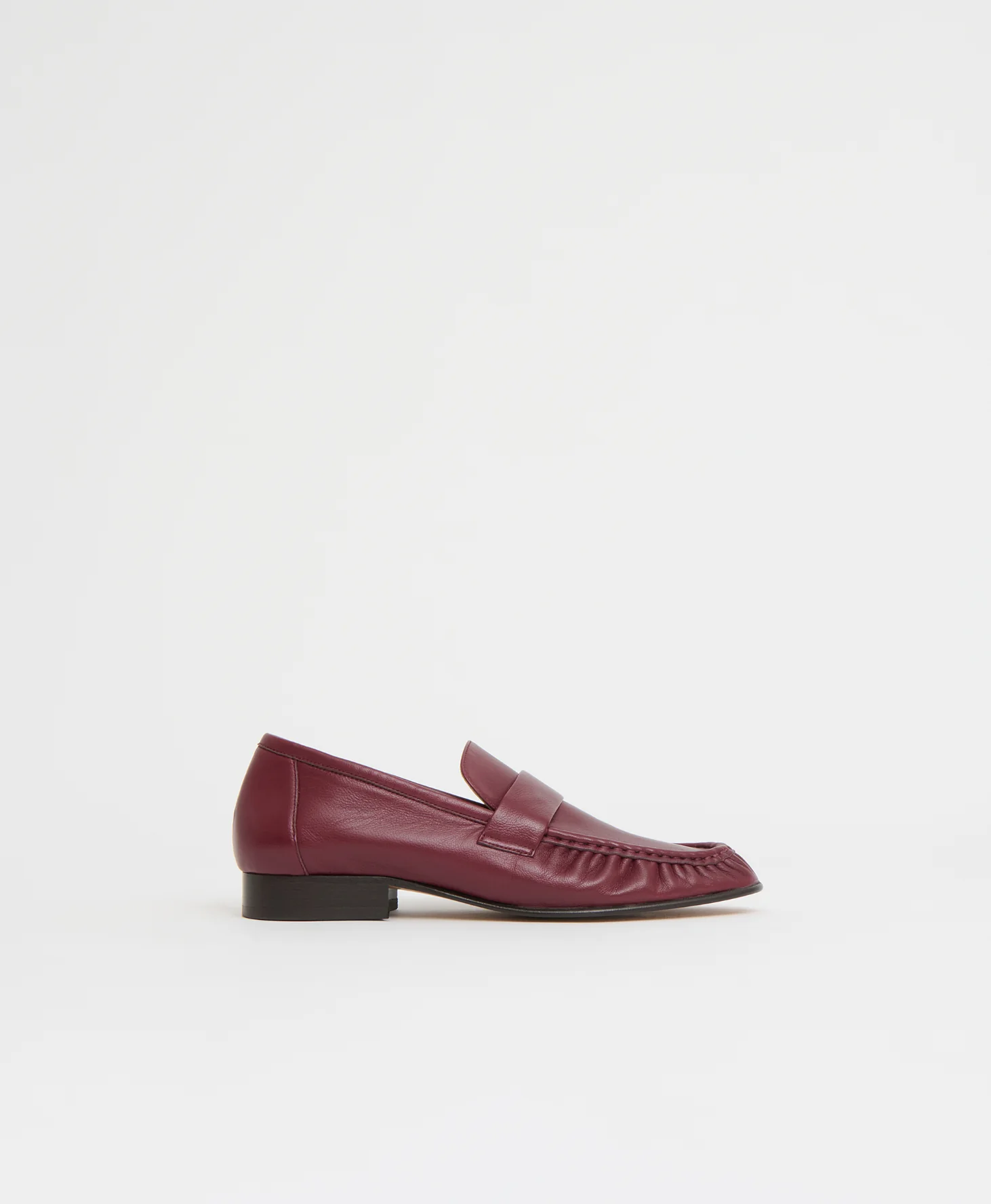 Ruched Loafer - Oxblood
