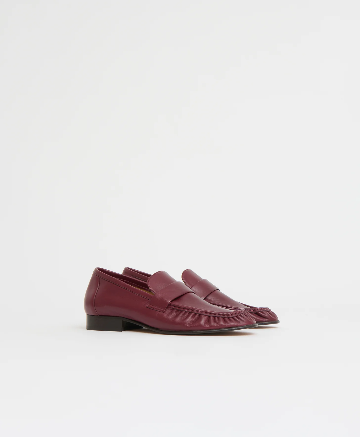 Ruched Loafer - Oxblood - Image 2