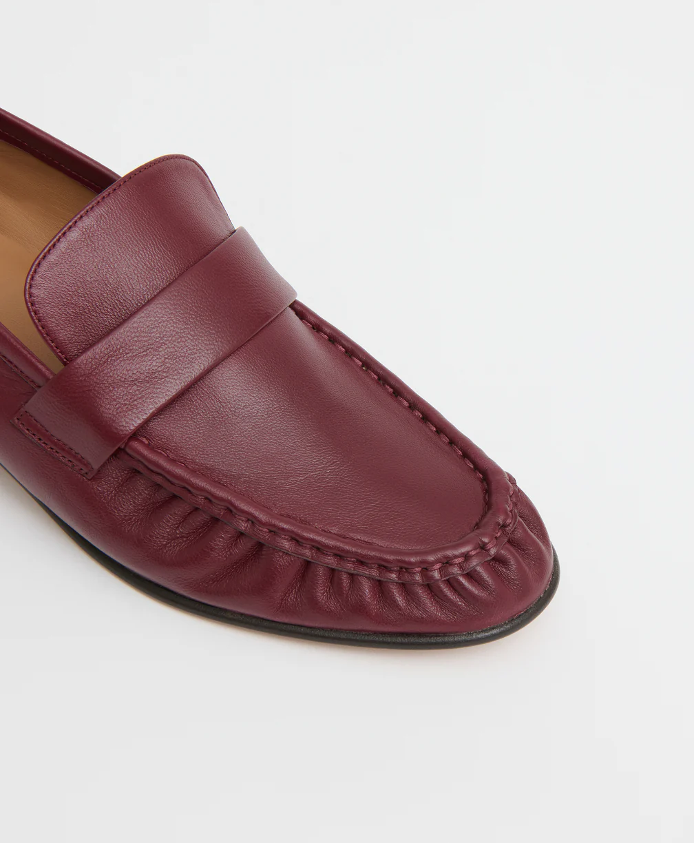Ruched Loafer - Oxblood - Image 4