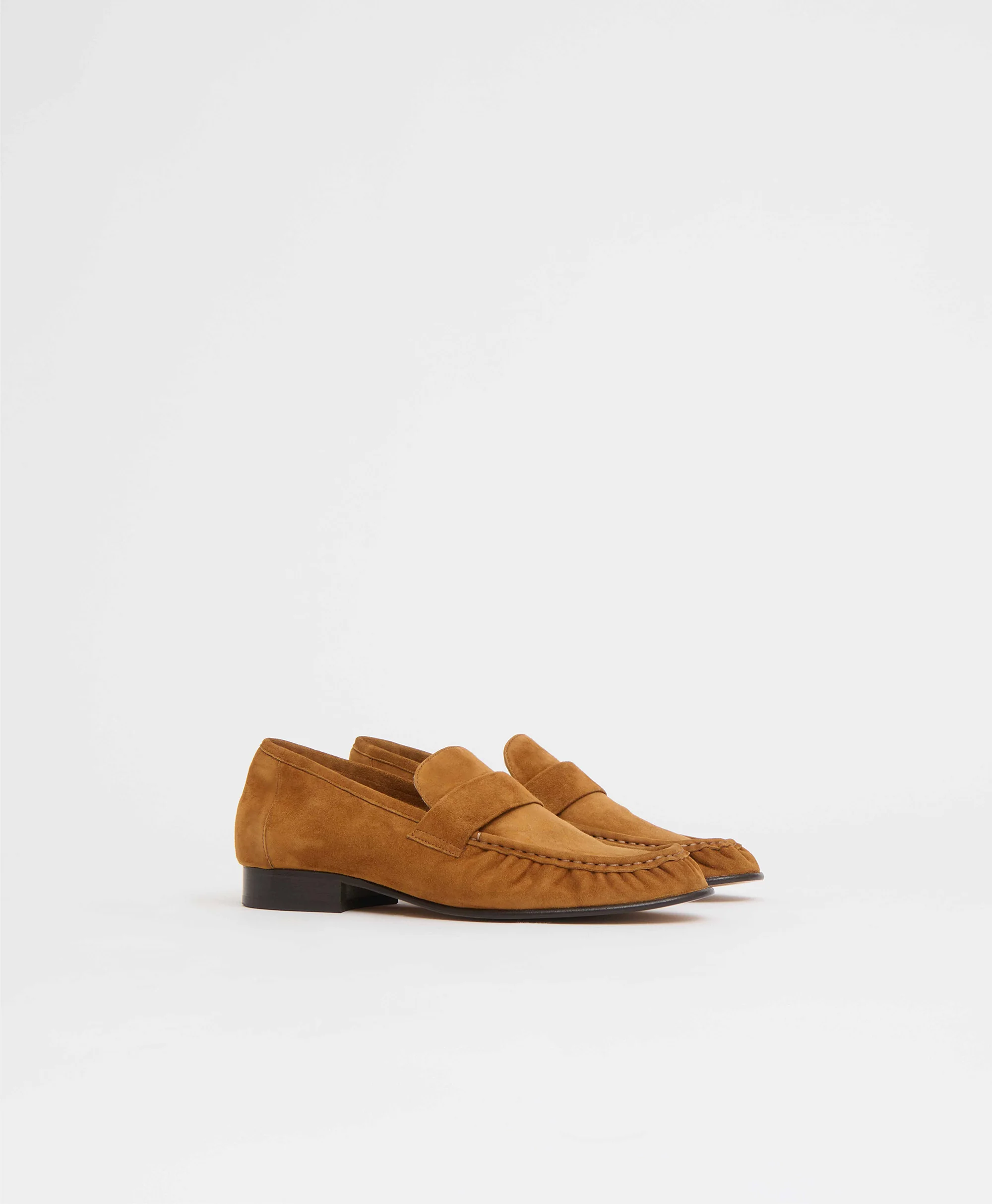 Ruched Loafer - Saddle Suede - Image 2