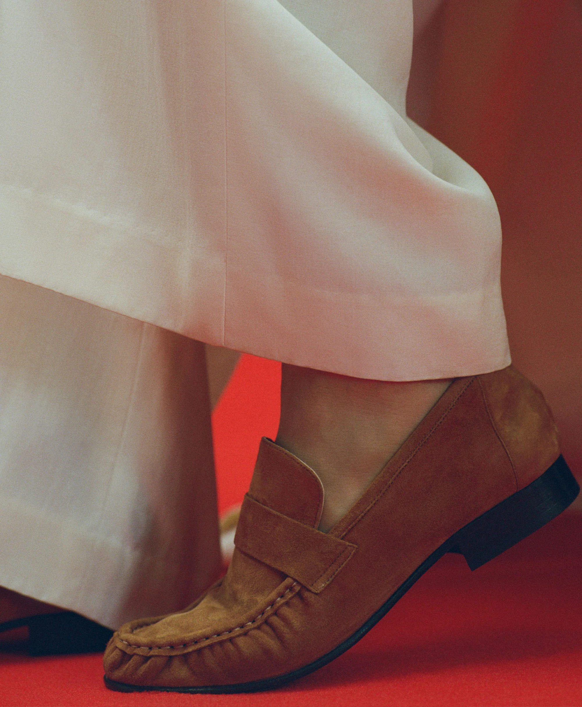 Ruched Loafer - Saddle Suede - Image 5