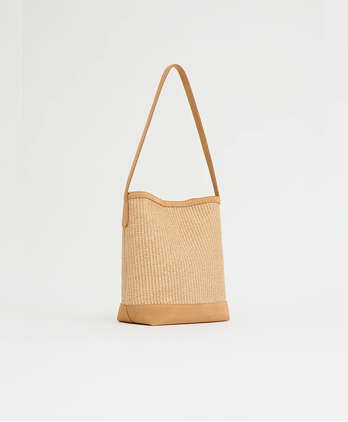 Small Everyday Cabas - Natural Raffia/Budino Suede - Image 2