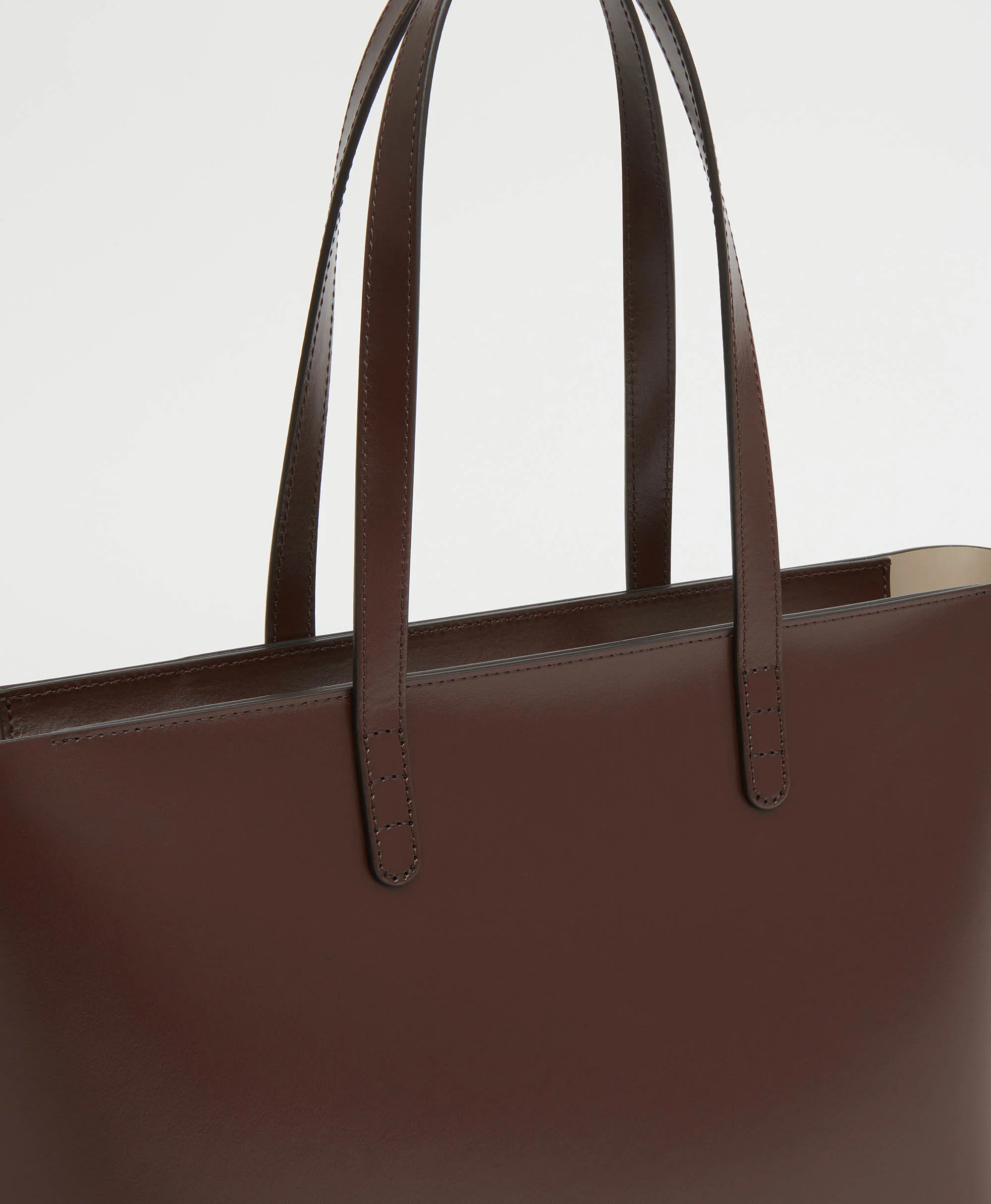 Small Zip Tote - Chocolate/Warm Grey - Image 3