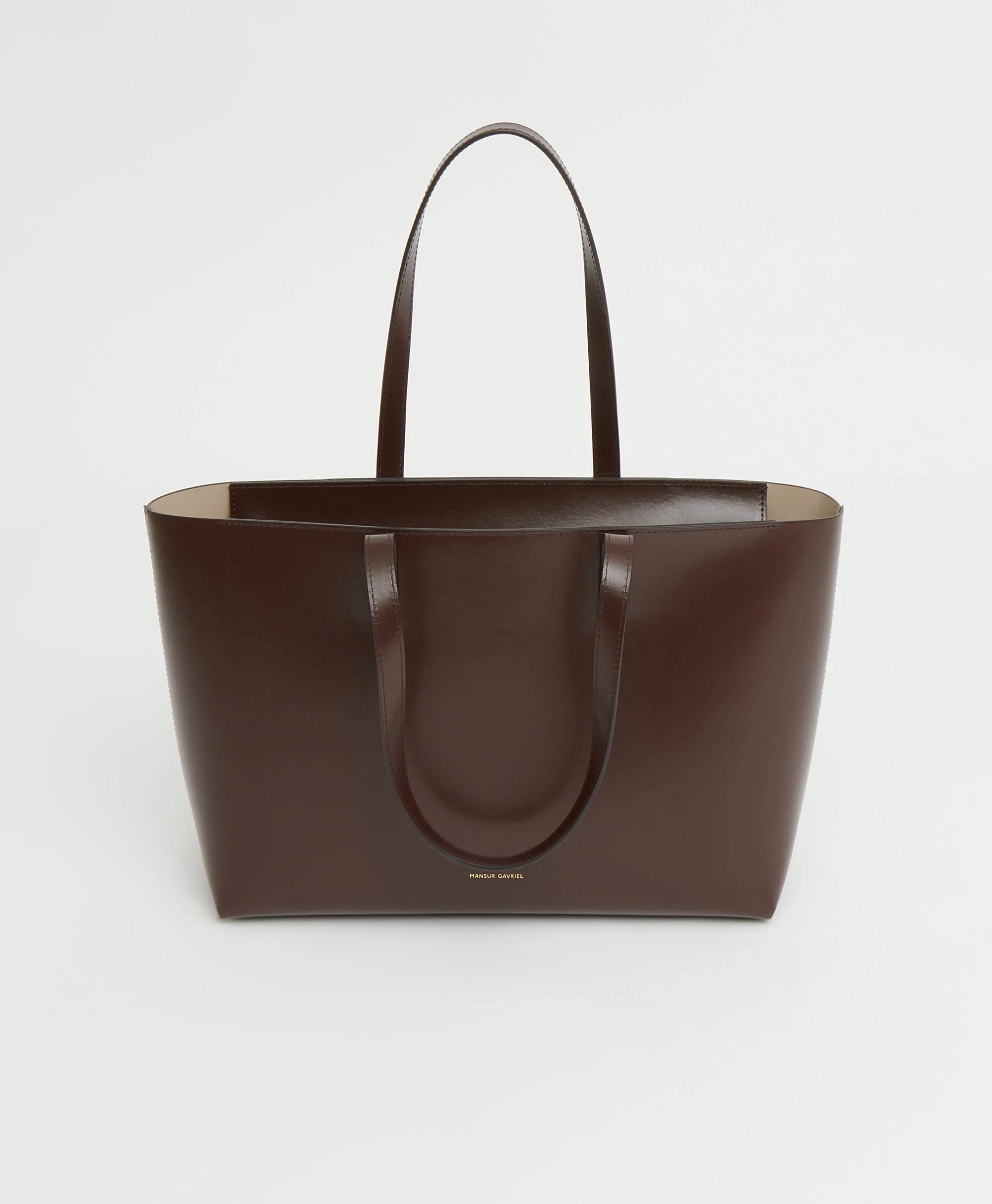 Small Zip Tote - Chocolate/Warm Grey - Image 4